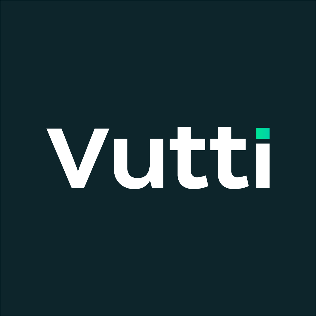 Wordmark Vutti em composição clara